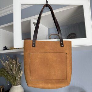 Portland Leather Goods Small Tote Bag Brown